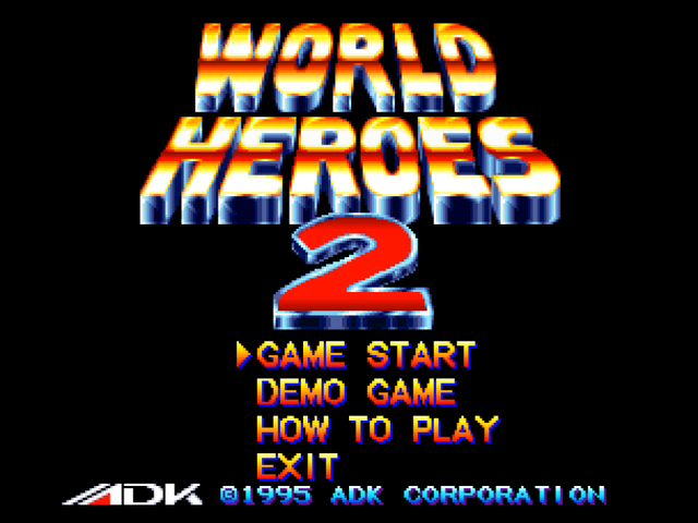 World Heroes 2 title screen for Neo Geo CD